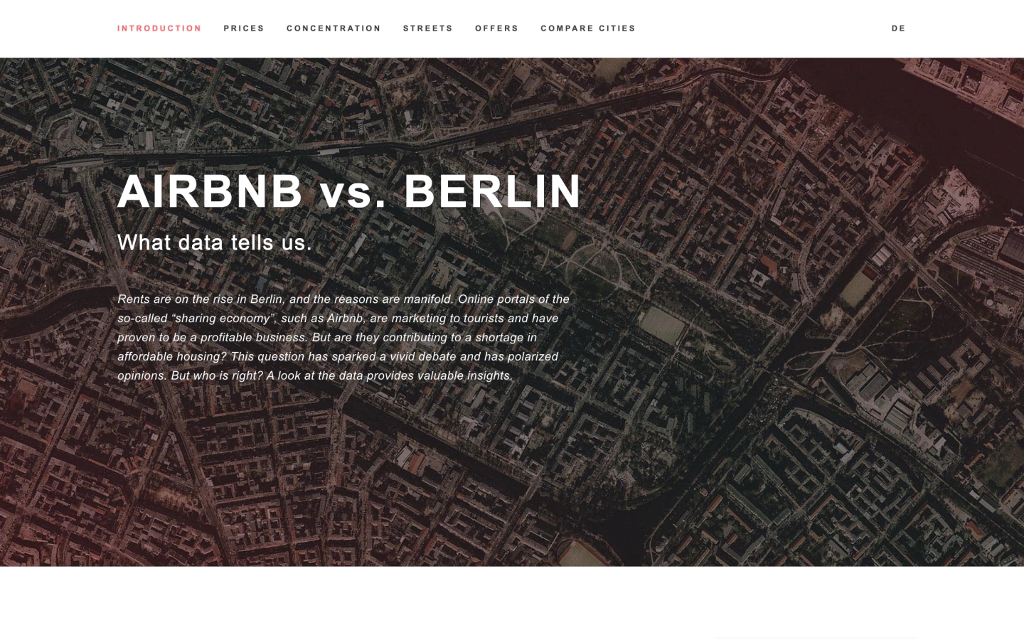 Screenshot of the project Airbnb vs. Berlin