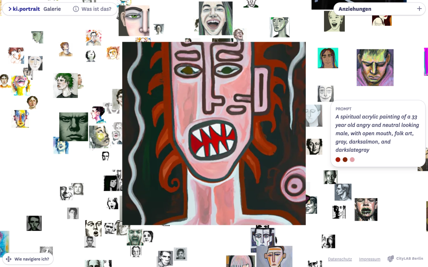Screenshot of the project ki.portrait Gallery