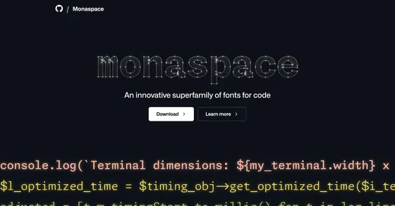 Cover image of "GitHub monaspace"