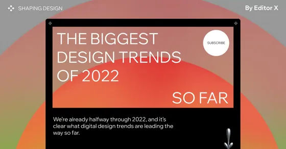 Cover image of "Digital Design Trends 2022"