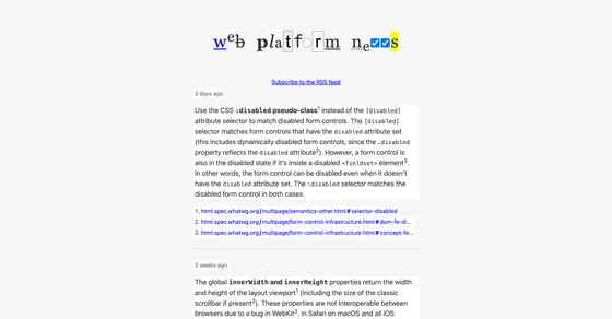 Cover image of "Web Platform News"