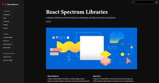 Cover image of "Adobe React Spectrum"