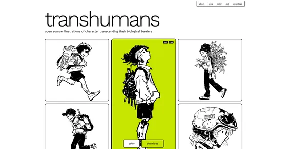Cover image of "transhumans"